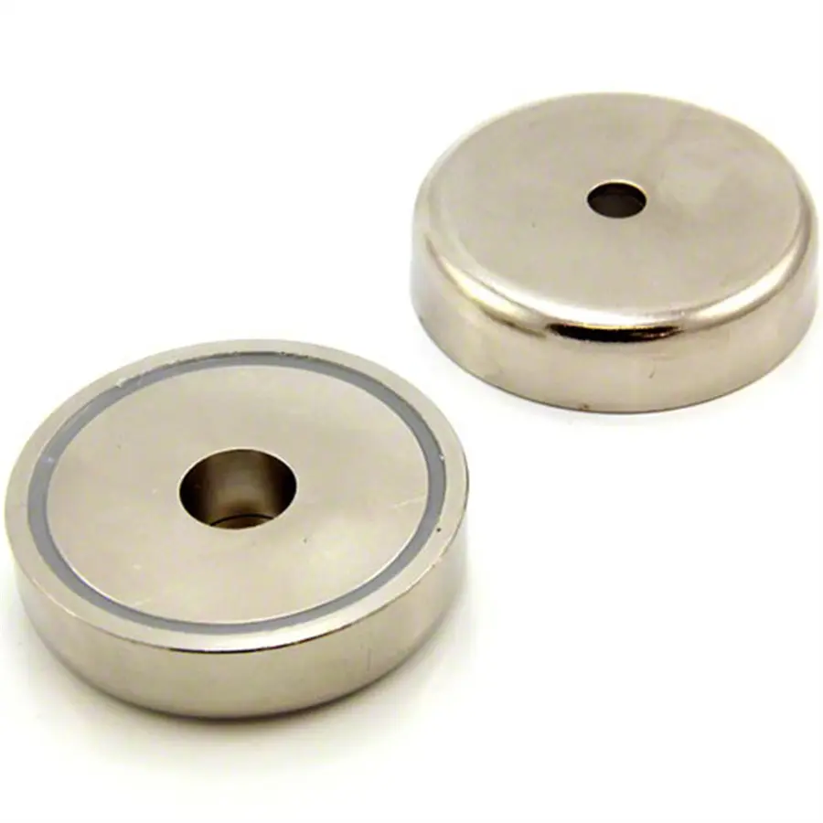 NdFeB Pot Magnet Style A with nickel coating