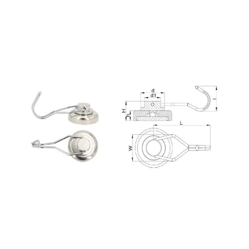 NdFeB Hook Magnet - Super Strong Magnetic Hook for Hanging