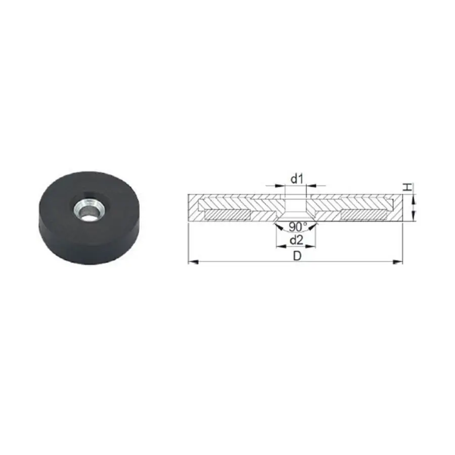 NdFeB Rubber Coated Magnet in different styles
