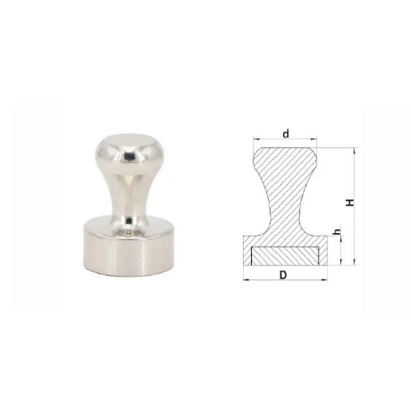 Neodymium Pin Magnet – Plastic or Nickel coating